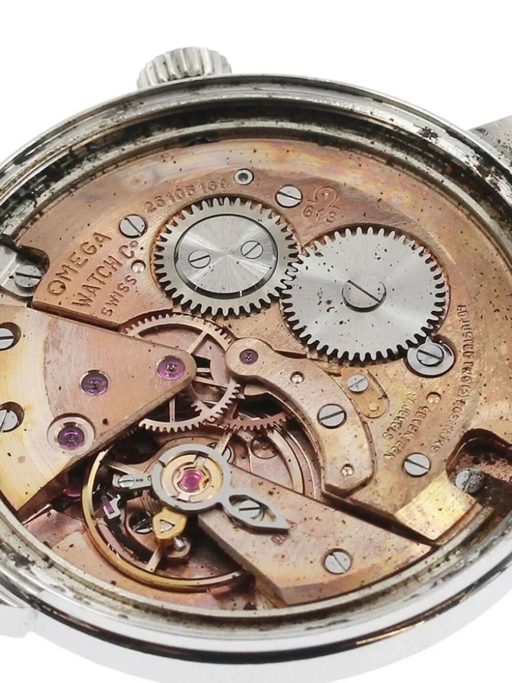 OMEGA TURLER Geneve 136.00011 Date Cal.613 Silver Dial Hand Winding Men's_961315